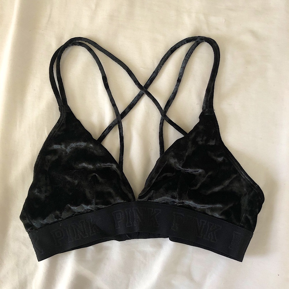 ✨Victoria’s Secret PINK crushed velvet BRALETTE✨